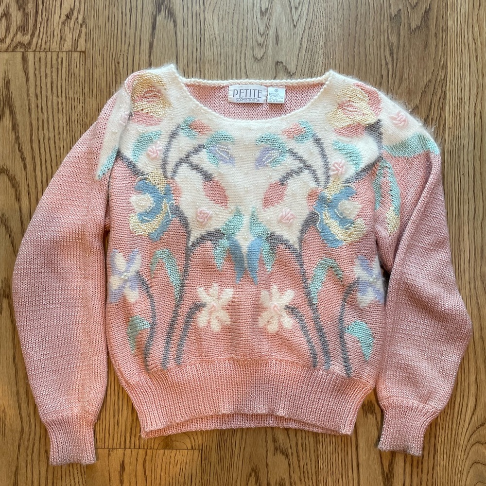 Vintage beaded sweater from Petite Sophisticate.
